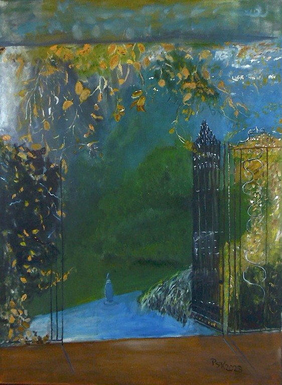 Petra Kirschleger - Paysage avec grille Paysage avec grille