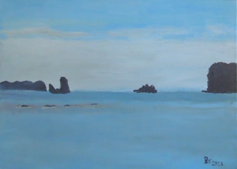 La mer - Thaïlande, 2023, Acrylique 50 x 70 La mer - Thaïlande, 2023, Acrylique 50 x 70