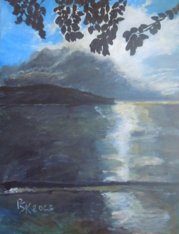 Le reflet, 2023 - Thaïlande, Acrylique 100 x 81 Le reflet, 2023 - Thaïlande, Acrylique 100 x 81