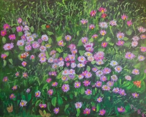 Les fleurs, 2023 - inspiration pure, Acrylique 73 x 92 Les fleurs, 2023 - inspiration pure, Acrylique 73 x 92